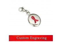 MyIDDr Red Awareness Keychain Custom Engraved