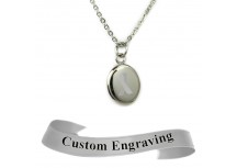 MyIDDr Gray Awareness Necklace Custom Engraved